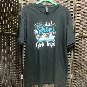 Aw Ship! it’s a girls trip t shirt Large